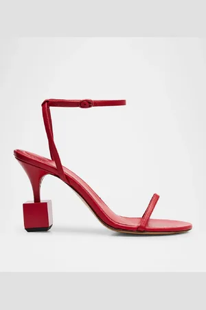 Jacquemus Les Sandales Cube-Heel Leather Sandals