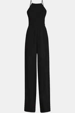 Black Halo Joaquin Wide-Leg Halter Jumpsuit