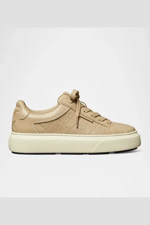 Tory Burch Ladybug Monogram Leather Low-Top Sneakers