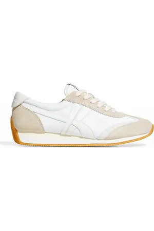 Tory Burch Hank Mixed Leather Retro Sneakers