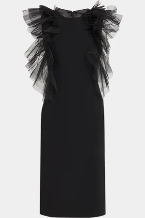 JOVANI Ruffled Knee-Length Sheath Dress