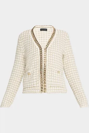 ELIE TAHARI The Trista Chain Cardigan