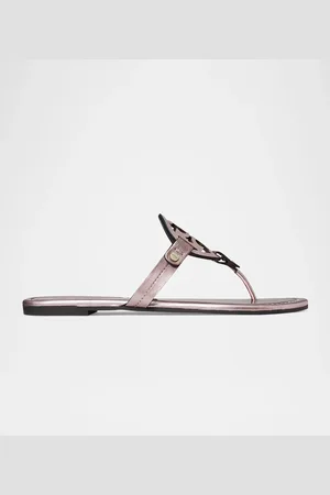 Tory Burch Miller Leather Logo Sandals
