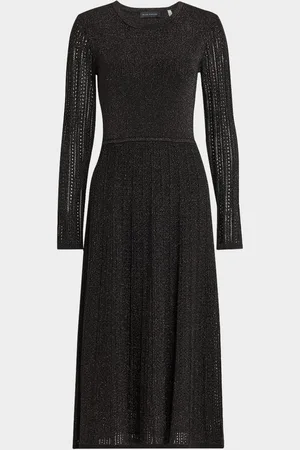 ELIE TAHARI The Madi Lurex Midi Sweater Dress