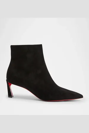 Christian Louboutin Condora Suede Red Sole Ankle Booties