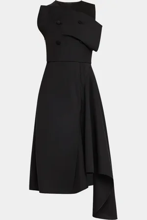 Givenchy 4-Button Sleeveless Asymmetric Dress