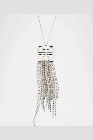 Givenchy 4G Liquid Fringe Crystal Necklace