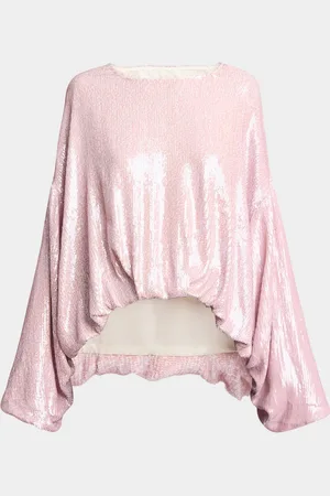 DRIES VAN NOTEN Cannett Sequin Draped Bubble Shirt