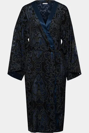 Hanro Marlene Damask-Print Kimono Robe