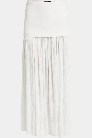 Proenza Schouler Paige Pleated Crepe Chiffon Skirt