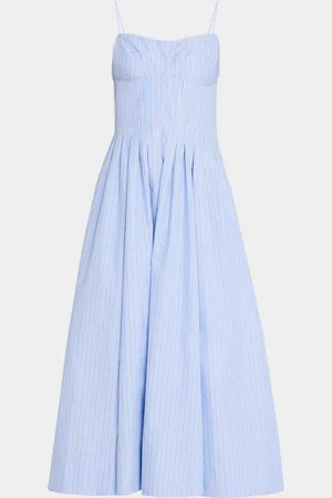 Simkhai Kittiya Pinstripe A-Line Midi Dress