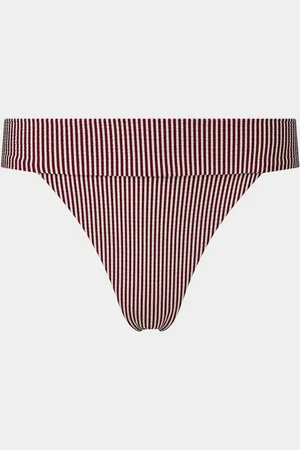 ONIA Seersucker Stripe Karina Bikini Bottoms