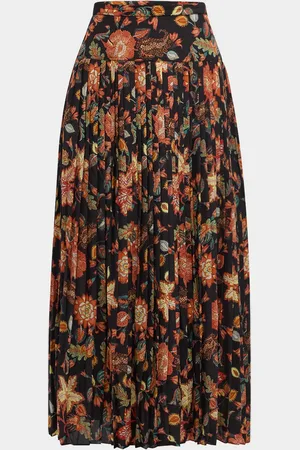 ULLA JOHNSON Alexi Pleated Midi Skirt