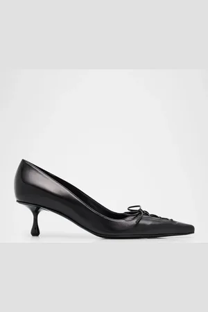 Jimmy Choo Scarlett Leather Corset Kitten Pumps