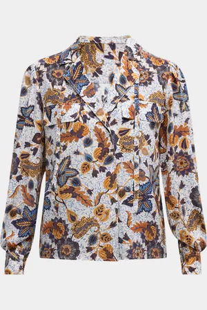 ULLA JOHNSON Florian Floral-Print Silk Blouse
