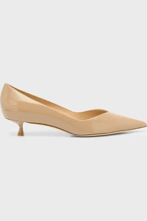 Stuart Weitzman Eva Patent Kitten-Heel Pumps