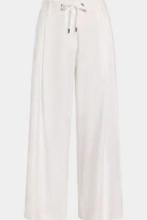 Brunello Cucinelli Monili Techno Jersey Wide-Leg Drawstring Pants