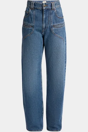 Isabel Marant Betiane Yoked Wide-Leg Denim Jeans