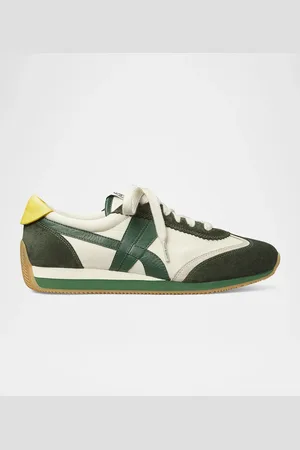 Tory Burch Hank Mixed Leather Retro Sneakers
