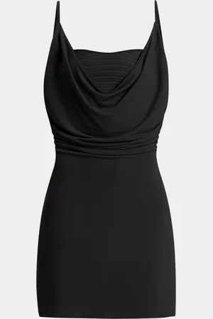 Hervé Léger Elizabeth Cowl-Neck Sleeveless Mini Dress