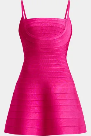Hervé Léger Millie Fit-&-Flare Bandage Mini Dress