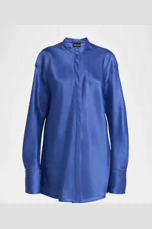 Giorgio Armani Triple Silk Button-Down Blouse
