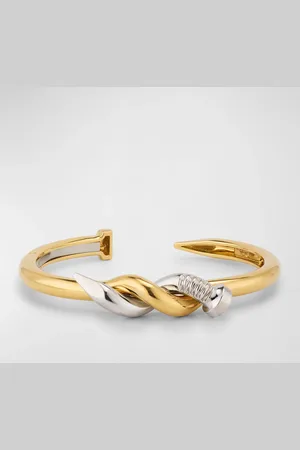 David Webb Polished Two Tone Twisted Nail Cuff