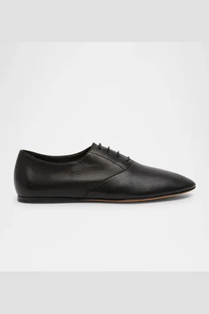 The Row Awar Leather Lace-Up Loafers