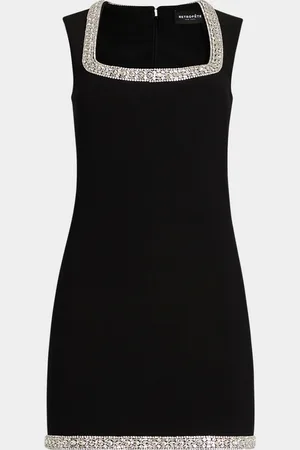 Retrofete Bexley Crystal-Trim Mini Dress