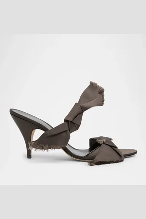The Row Vika Silk Knot Slide Sandals