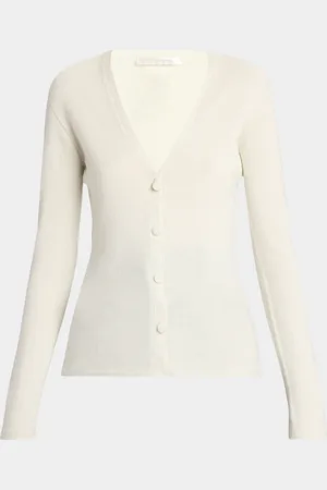 The Row Imperia V-Neck Cashmere Cardigan