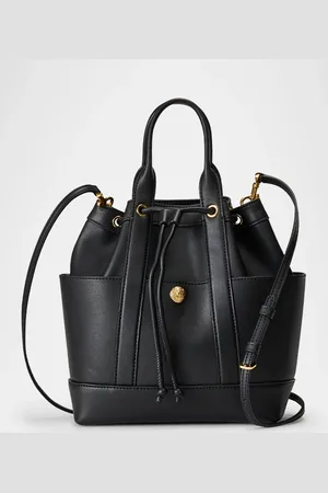 VERONICA BEARD Goody Drawstring Leather Crossbody Bag