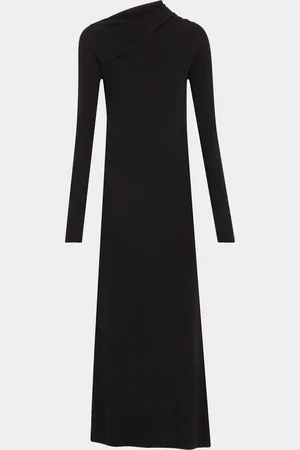 Totême Long Draped Jersey Dress