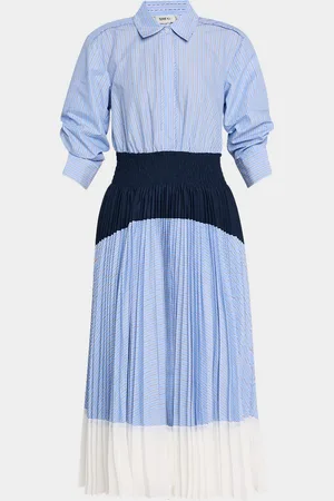 Simkhai Jenella Pleated Combo Midi Dress