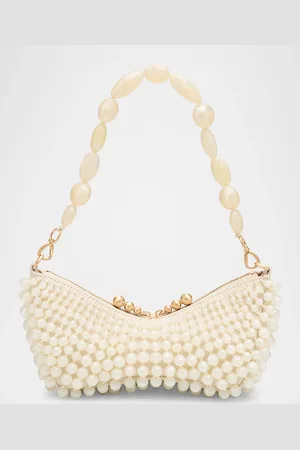 Cult Gaia Mercier Beaded Zip Shoulder Bag