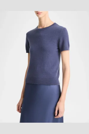 Vince Short-Sleeve Cashmere-Blend Tee