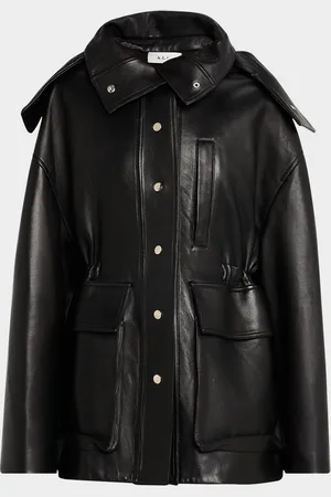 A.L.C. Nolan Hooded Leather Coat