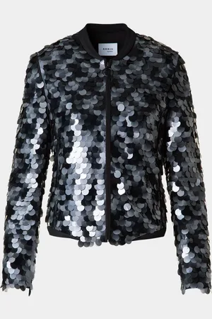 AKRIS Dot Sequined Bomber Jacket