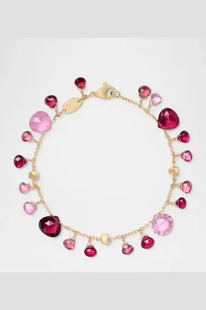 Marco Bicego 18K Yellow Gold Pink Tourmaline Single-Strand Bracelet