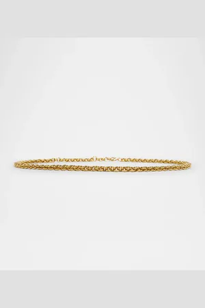 Saint Laurent Skinny Brass Chain Belt