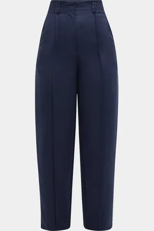 ULLA JOHNSON Lielle High-Rise Tapered Pintuck Pants