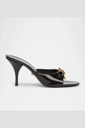 VERSACE Opera Bow Ballet Mules in Patent Leather