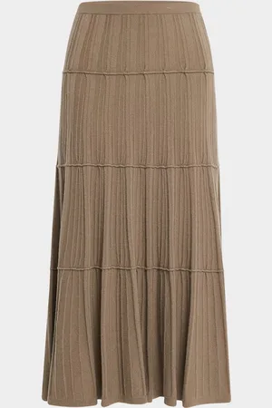 Arch4 Gabriela Ribbed Cashmere Midi Skirt