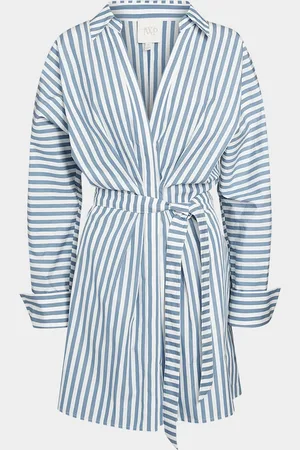 TWP Brooke Striped Mini Shirtdress