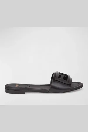 Fendi Baguette FF Tube Medallion Flat Sandals