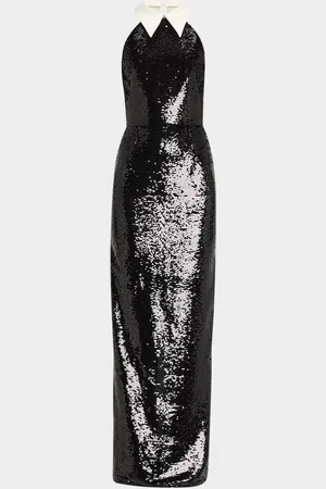Bronx and Banco Wednesday Collared Sequin Column Gown
