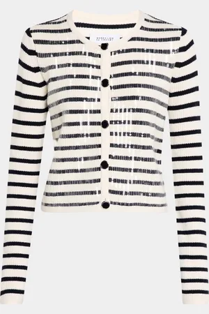 Derek Lam Nebula Sequined Striped Cardigan