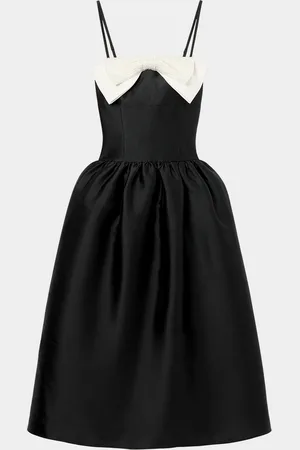 Self-Portrait Taffeta Bow Midi Dress