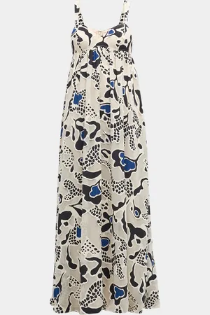ULLA JOHNSON Leilani Abstract-Print Applique Sweetheart Gown