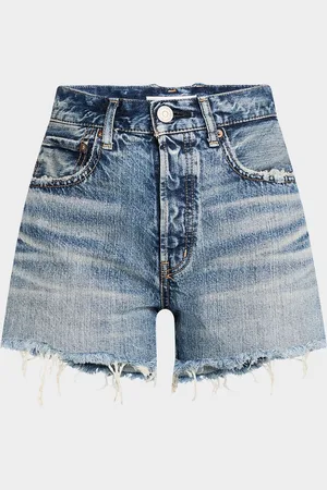 Moussy Brightwaters Frayed Denim Shorts